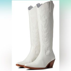 NWT Pointed Toe Knee Tall Cowgirl Boots with Heel